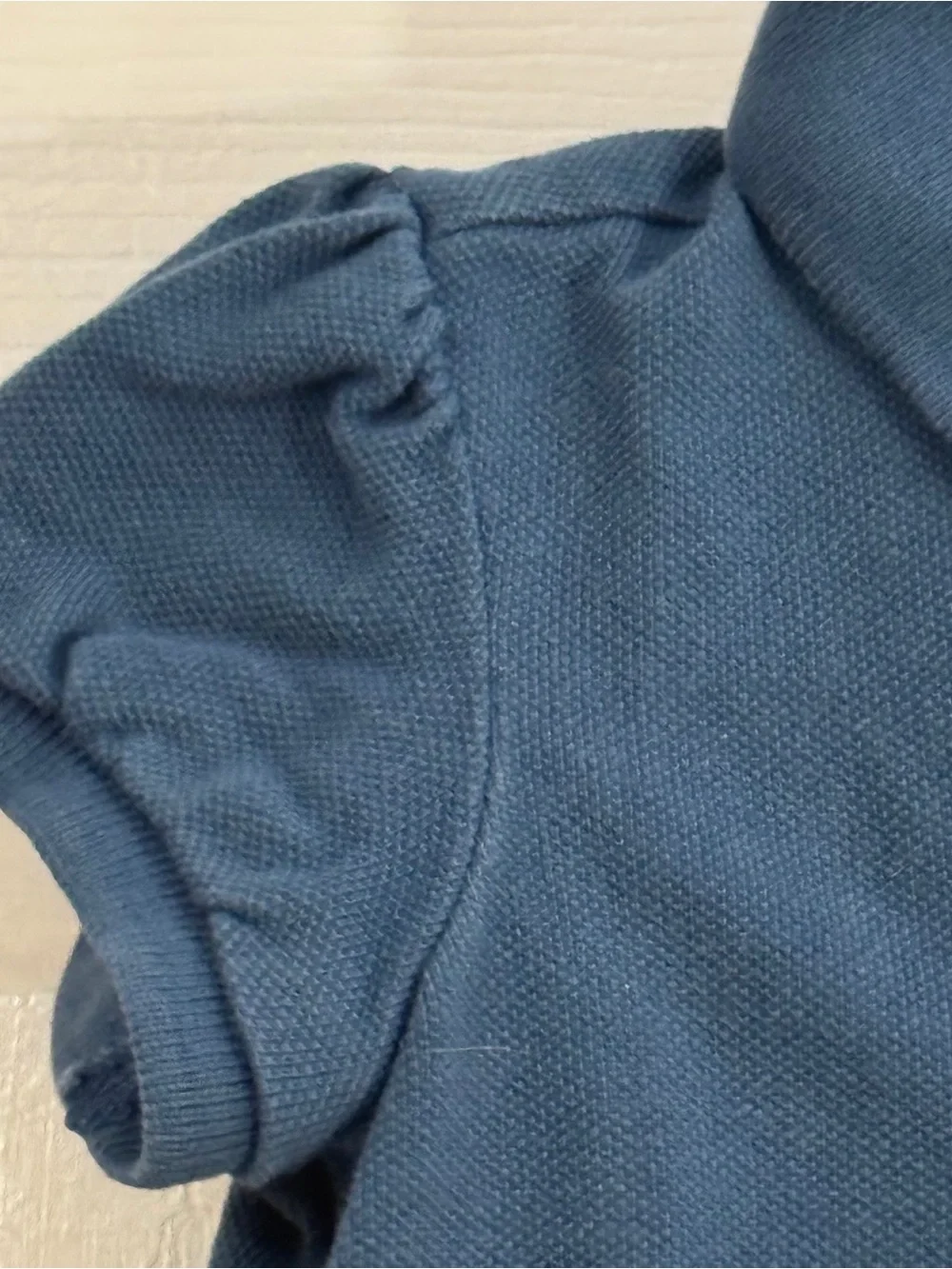 Ralph Lauren Baby Girl Dark Blue Polo with Light Blue Pony Short Sleeve